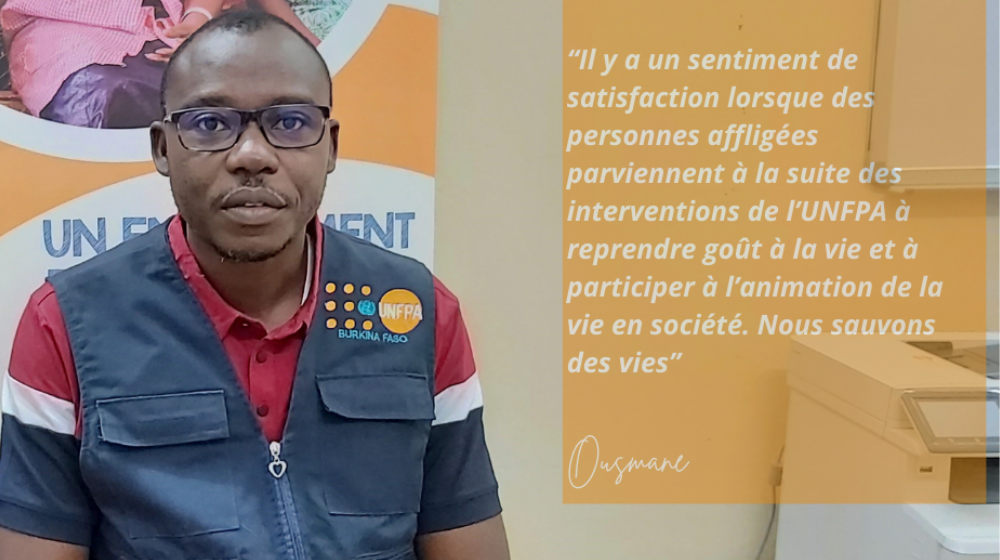 Souleymane Bayoulou, Coordonnateur de Projet et Chef de sous bureau UNFPA, Kaya, dans la région du Centre-Nord