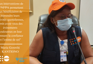 "le travail que nous menons sur le terrain sauve des vies et apporte un sourire aux personnes vulnérables" Maria G. Kantiono