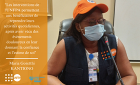 "le travail que nous menons sur le terrain sauve des vies et apporte un sourire aux personnes vulnérables" Maria G. Kantiono