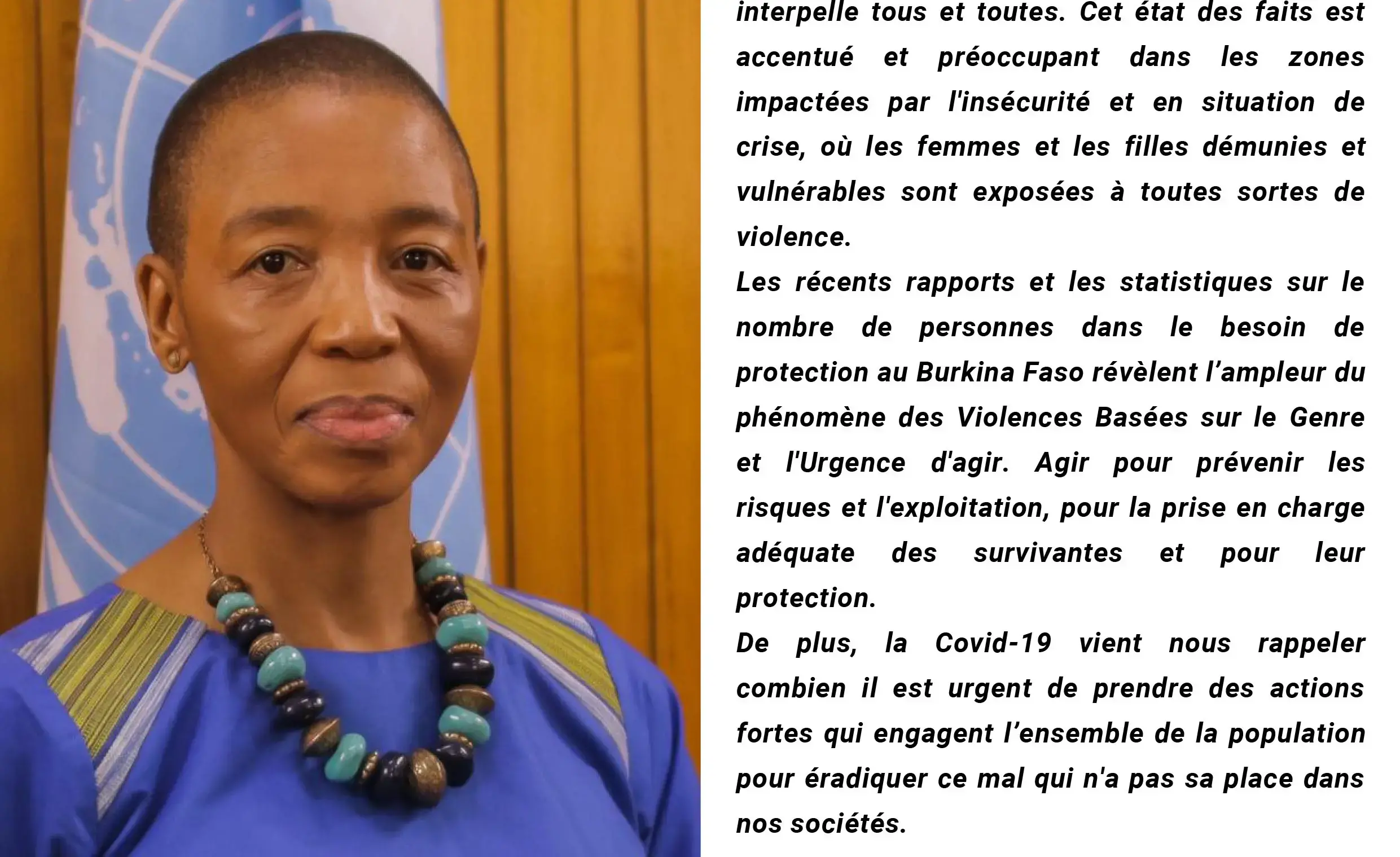 Bilan des interventions du domaine de responsabilités - Violences basées sur le genre