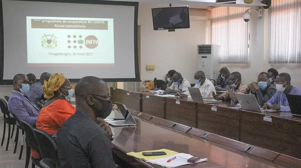 COOPERATION BURKINA FASO - UNFPA : les acteurs font le bilan de la mise en œuvre semestrielle 2021 du 8ème programme