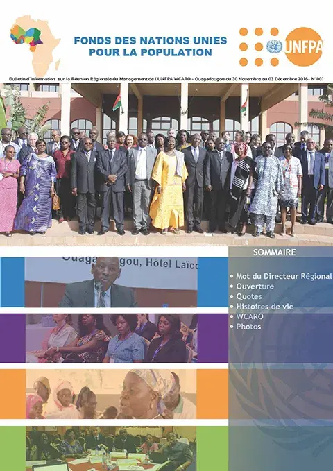 Réunion Régionale du Management de  l'UNFPA pour l'Afrique de l'Ouest et du Centre - Newsletter N°001-